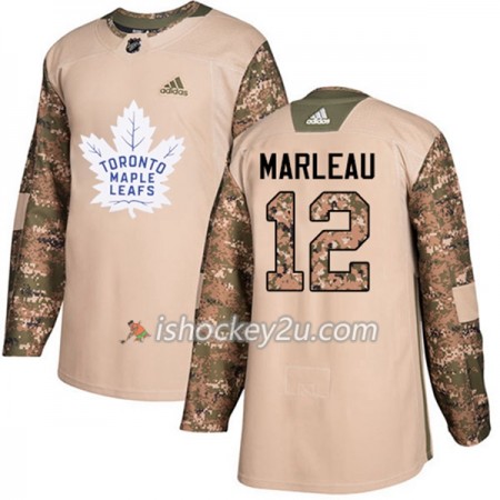 Mænd NHL Toronto Maple Leafs Trøje Patrick Marleau 12 Adidas 2017-2018 Camo Veterans Day Practice Authentic